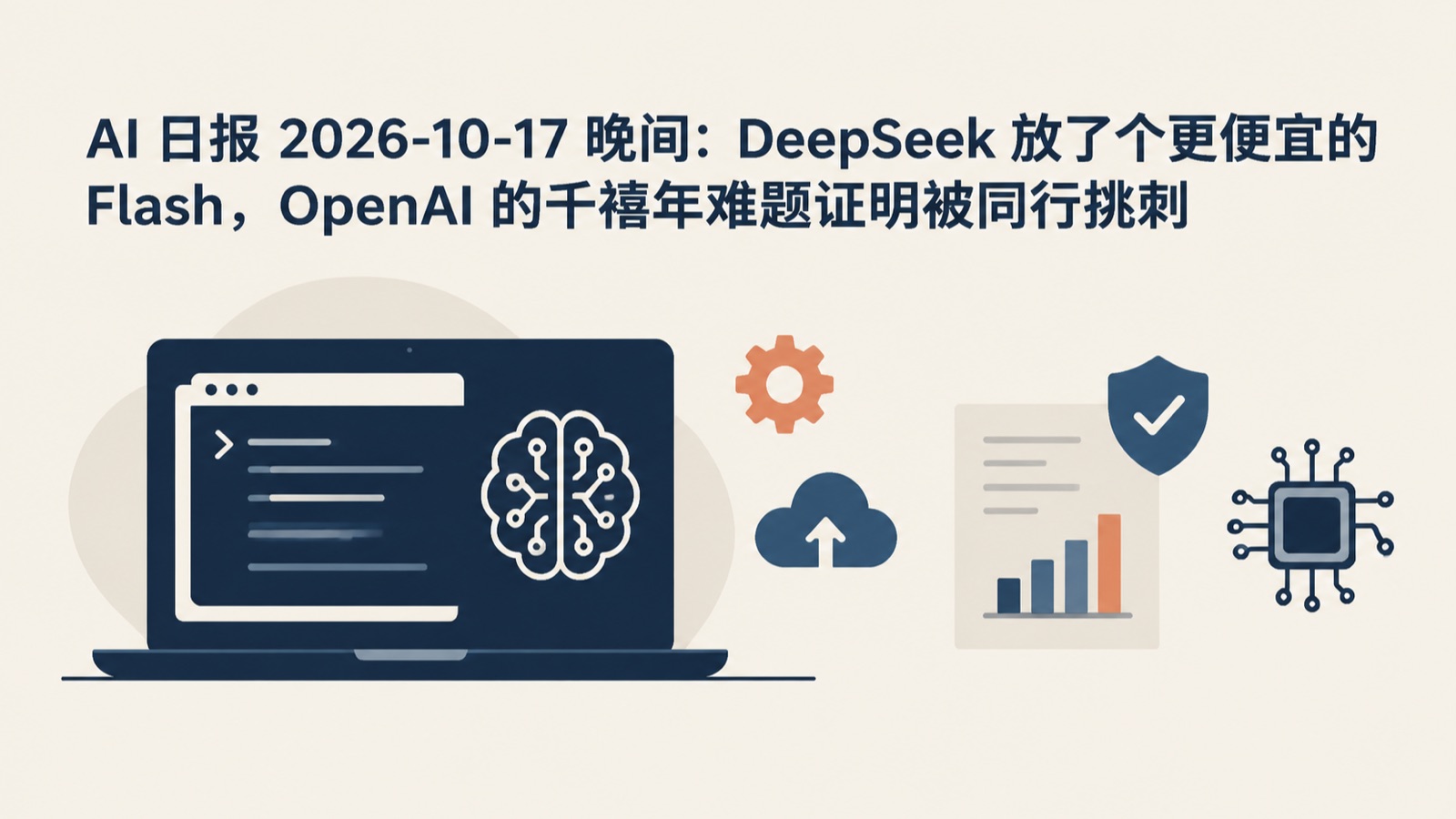 AI 日报 2026-10-17 晚间：DeepSeek 放了个更便宜的 Flash，OpenAI 的千禧年难题证明被同行挑刺-小绵羊的小窝
